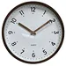 wall clock with wood finish